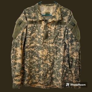 GENUINE MILITARY Digital Uniform Camouflage Zipper Velcro Unisex Grunge Jacket
